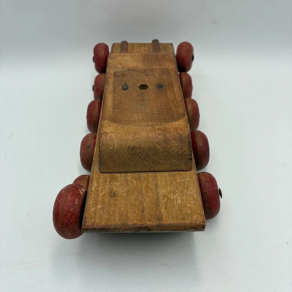 Vintage Wooden US Army Tank Toy 223 Military Folk Art N.D. Cass Company 1940s